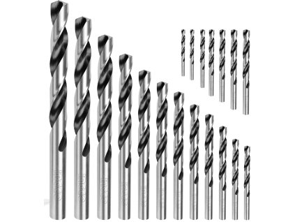 Ingco AKDB1195 HSS vrták do kovu, sada 19d