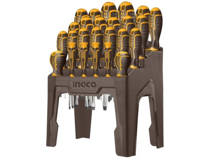 Ingco HKSD2628 Sada plochých skrutkovačov + krížových skrutkovačov 26ks CrV