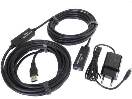Opakovač a predlžovací kábel PremiumCord USB 3.2 A/M-A/F 10 m
