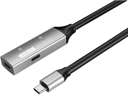PremiumCord USB-C opakovací a predlžovací kábel samec - samica, 5Gbps, hliník 5 m