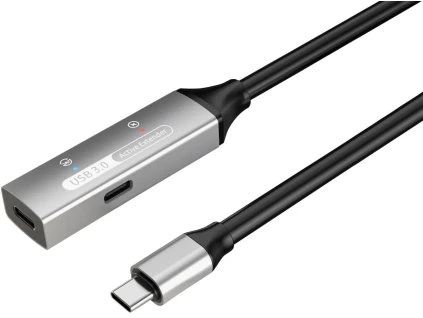 PremiumCord USB-C opakovací a predlžovací kábel samec - samica, 5Gbps, hliník 10 m
