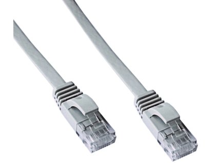 DATACOM Patch kábel UTP CAT6 0,5m sivý FLAT plochý