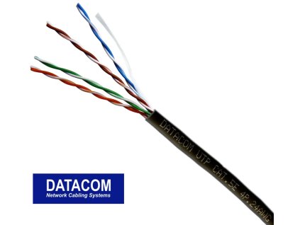 DATACOM UTP kábel CAT5E PVC 305m box čierny