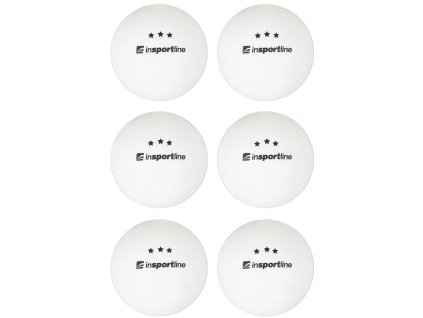 Pingpongové loptičky inSPORTline Elisenda S3 6ks - biele
