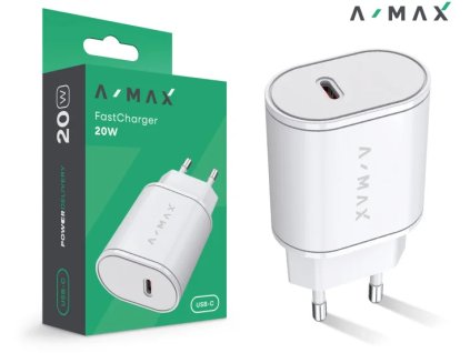 Inteligentná nabíjačka Aligator A-MAX Power Delivery 20 W USB-C, biela