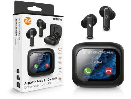 bluetooth sluchatka aligator pods lcd anc cerna ien536647