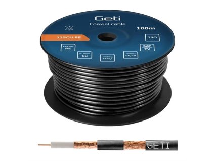 Geti koaxiálny drôt 125CU PE - vonkajší (100 m cievka)