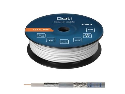 Geti koaxiálny drôt 121AL PVC (100 m cievka)