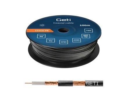 Geti koaxiálny drôt 121CU PE - vonkajší (100 m cievka)
