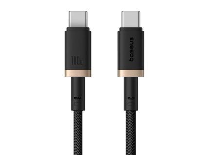 Baseus Dura USB-C/USB-C rýchlonabíjací kábel 1m 100W čierny zlatý