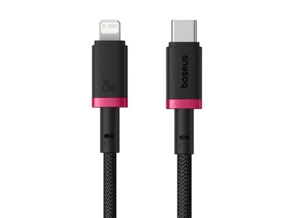 Baseus Dura USB/Lightning 1m 20W rýchlonabíjací kábel čierny červený