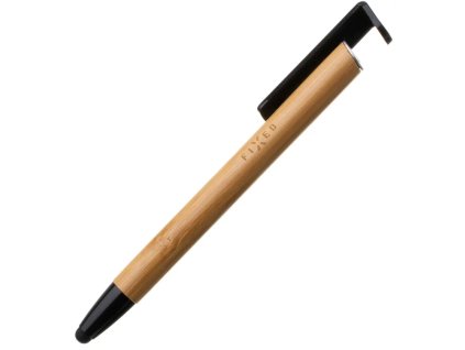 Stylus pero 3 v 1 so stojanom FIXED Pen, antibakteriálny povrch, bambusové telo