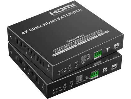 PremiumCord 4K@60Hz HDMI profesionálny nekomprimovaný extender na 80 m cez 10G LAN, cez IP