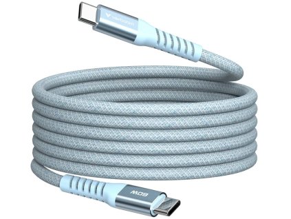 Magnetický kábel Verbatim USB-C->C Synchronizácia a nabíjanie 60 W Modrý