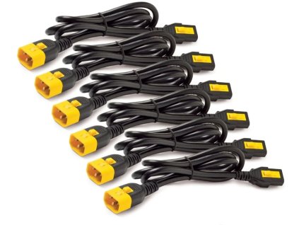 Sada napájacích káblov APC (6 ks), uzamykateľný, C13 na C14, 1,8 m