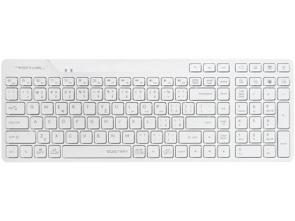 A4tech FStyler FBK27C AS, bezdrôtová klávesnica s duálnym režimom Bluetooth + 2,4 G, CZ, biela