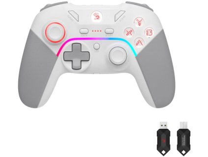 A4tech Bloody GPW70, gamepad, RGB, duálny režim 2,4G+USB, biely