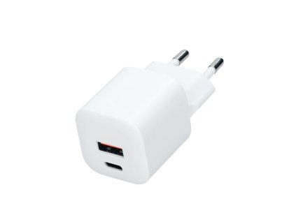 Rýchla nabíjačka Solight USB-C + USB-A GaN 20W PD