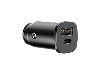 Nabíjačka do auta Baseus 30W 1x USB,1x USB-C čierna