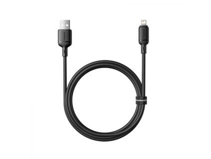 kabel baseus silky usb lightning 1m 2 4a cerny ien550092