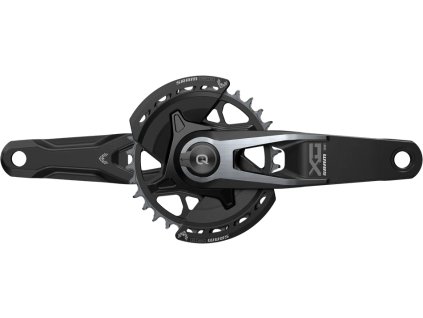 Kľuky SRAM Powermeter X0 Eagle Spindle Q174 CL55 DUB MTB Wide 175mm Black 2-guards 32z T-T