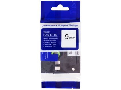 Kompatibilná páska PRINTLINE s Brother TZE-821, 9 mm, čierna tlač/zlatý podklad