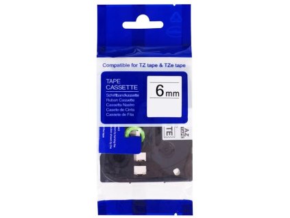 Kompatibilná páska PRINTLINE s Brother TZE-FX111, 6 mm, čierna tlač/priesvitný podklad, flexi