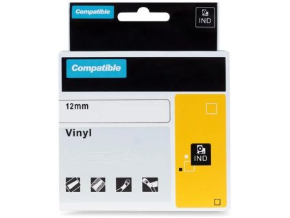 Kompatibilná páska PRINTLINE s DYMO 1805243, 12 mm, 5,5 m, biela tlač/modrý p. RHINO vinyl.