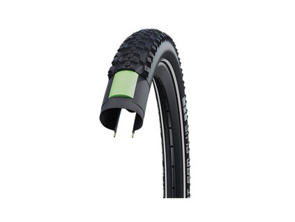 Schwalbe Smart Sam Plus 28x1,75 ETRTO 47-622 AddixPerformance DoubleDefense GreenGuard reflexný pruh