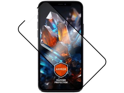 Ultraodolné tvrdené sklo FIXED Armor s aplikátorom proti prachu a vrstvou AR pre Apple iPhone 13/13Pro/14/16e, čierne