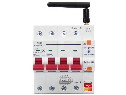 IMMAX NEO Inteligentný istič 3P+N 10-63A s prúdovým chráničom, meraním výkonu, Zigbee 3.0