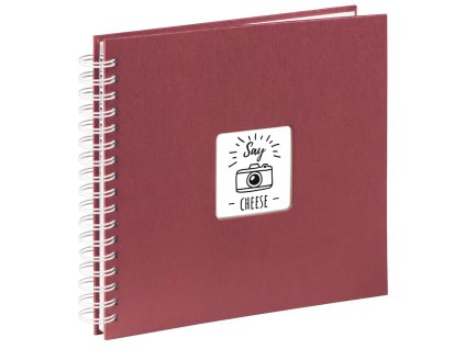 Klasický špirálový album Hama FINE ART 28x24 cm, 50 strán, bordová farba, biele strany