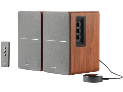 EDIFIER R1280T a WiiM Mini Smart Wi-Fi Audio Streamer