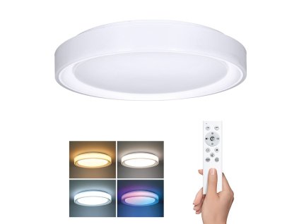 Solight LED osvetlenie s diaľkovým ovládaním Floco, 30W + 6W RGB, 2100lm, 40cm, zmena chromatickosti, stmievateľné