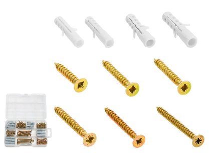 Wadfow hmoždinka so sadou skrutiek do dreva 159ks