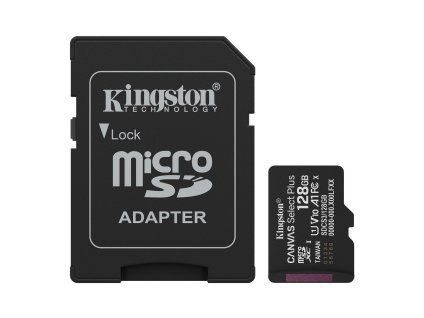 kingston microsdxc 128gb canvas select plus sd adapter ien557368