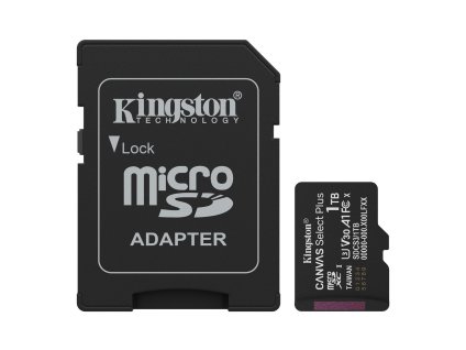 KINGSTON microSDXC 512GB Canvas Select Plus + SD adaptér