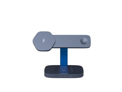 Bezdrôtová nabíjačka CANYON HEXAGON WCS-310 3v1 tmavo sivá/modrá