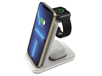 Bezdrôtová nabíjačka CANYON WS-304 CL, QC18W, 3v1, latte