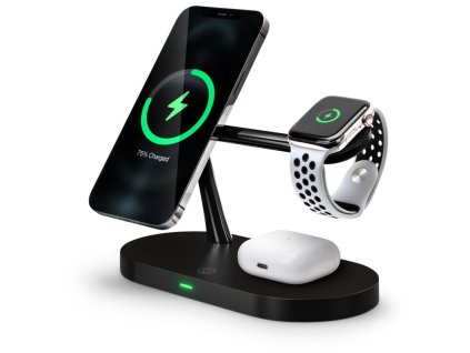 CONNECT IT MultiCharge 5 v 1 MagSafe Wireless Fast Charge Bezdrôtová nabíjačka, ČIERNA