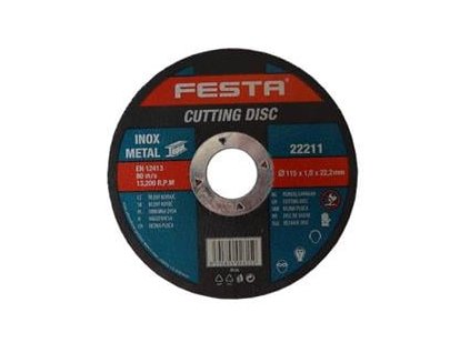Festa Kotúč na rezanie kovov O 125 x 1,0 x 22,2 mm