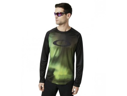 OAKLEY MTB LS TECH TEE AURORA BOREALIS, veľkosť XXL - MTB dres
