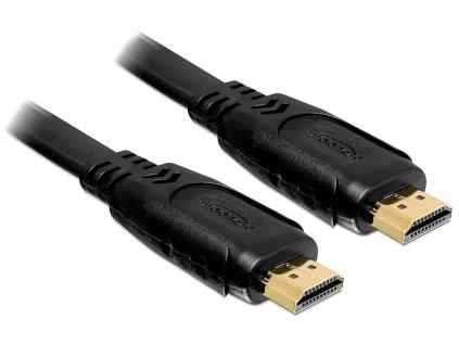 Delock HDMI 1.4 samec/samec A/A kábel, plochý, 5 m (82672)