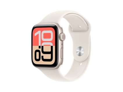 Apple Watch SE 3 GPS 44mm hliníkové puzdro Starlight so športovým remienkom Starlight - S/M