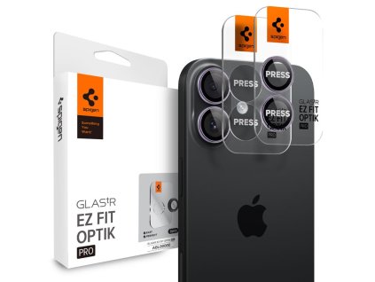 Spigen Glass tR EZ Fit Optik Pro 2 Pack, fialová - iPhone 17
