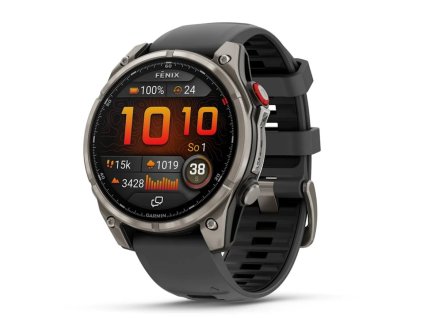 Garmin fenix® 8 Pro - 47 mm, AMOLED Saphire,titán so silikónovým remienkom Grafitová/čierna