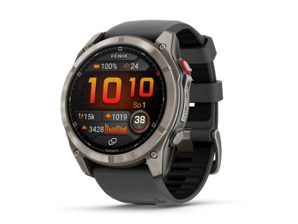 HOD GPS Garmin fenix® 8 Pro - 51 mm, AMOLED Sapphire, titán so silikónovým remienkom Grafitová/čierna