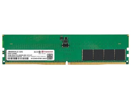 Transcend JetRam 32GB DDR5 4800 U-DIMM 2Rx8 2Gx8 CL40 1.1V