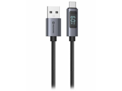 Kábel Swissten LCD USB-A / USB-C 1,5 m