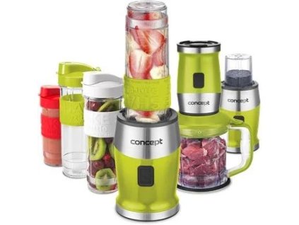 CONCEPT SM-3393 Fresh Nutri smoothie mixér, sekáčik, mlynček, 700W zelený